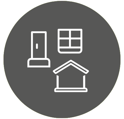 Roofing and windows icon